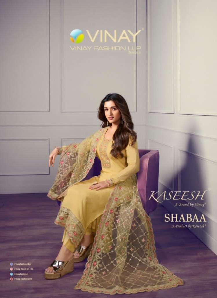 KASEESH SHABAA BY VINAY FASHION 60721 TO 60727 SERIES HEAVY DOLA DRESSES