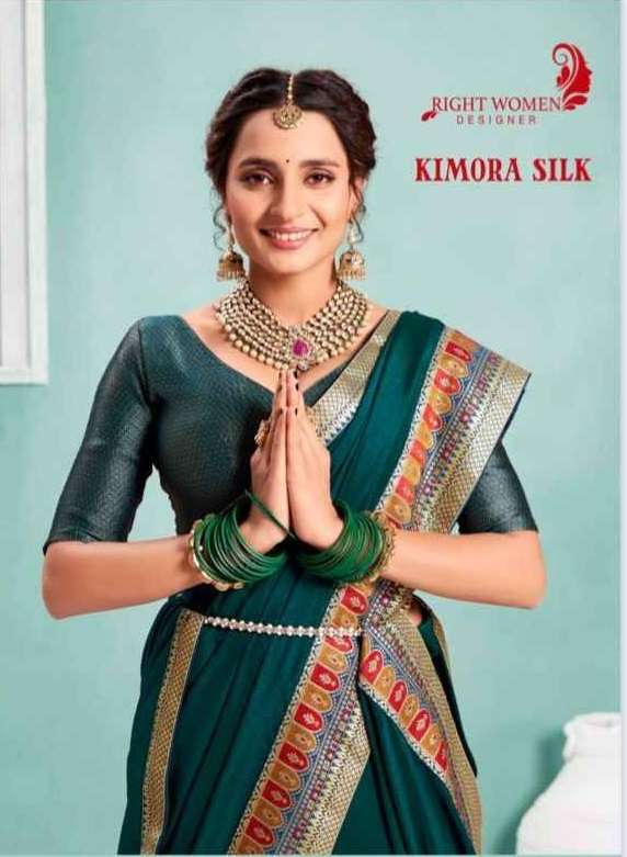 KIMORA SILK BY RIGHT WOMEN 81601 TO 81608 SERIES BANARASI ZARI LACE SAREES