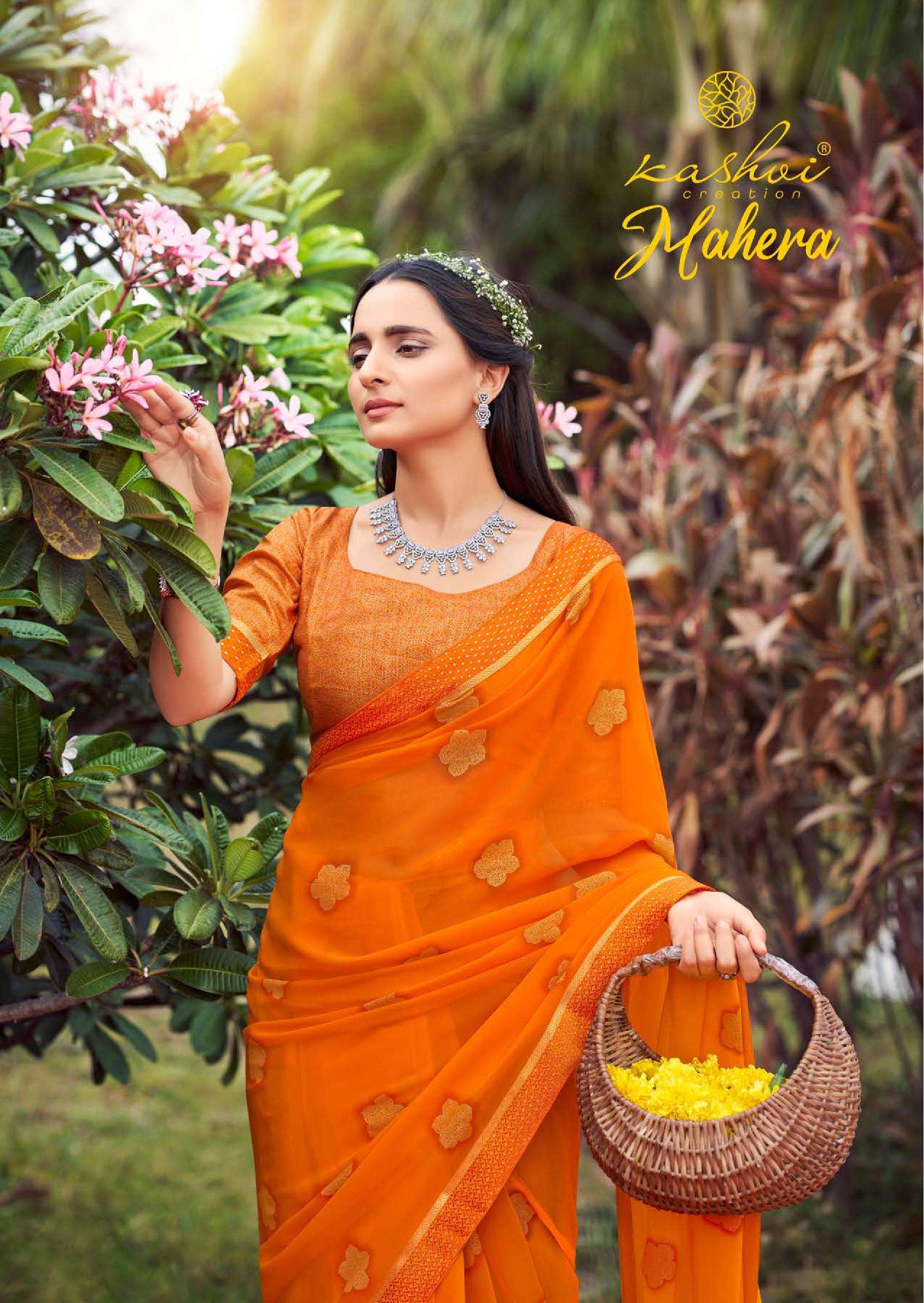 MAHERA BY KASHVI CREATION 2031 TO 2040 SERIES GEORGETTE PRINT SAREES