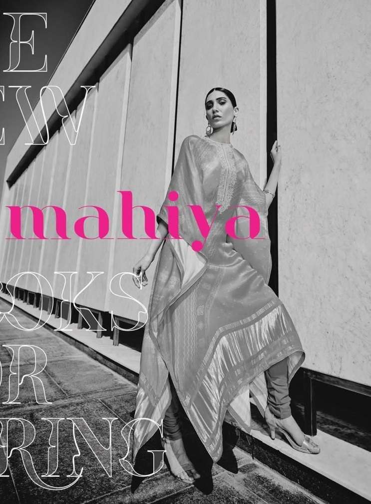 MAHIYA BY VARSHA 21 TO 23 SERIES WOVEN SILK PRINT KAFTANS