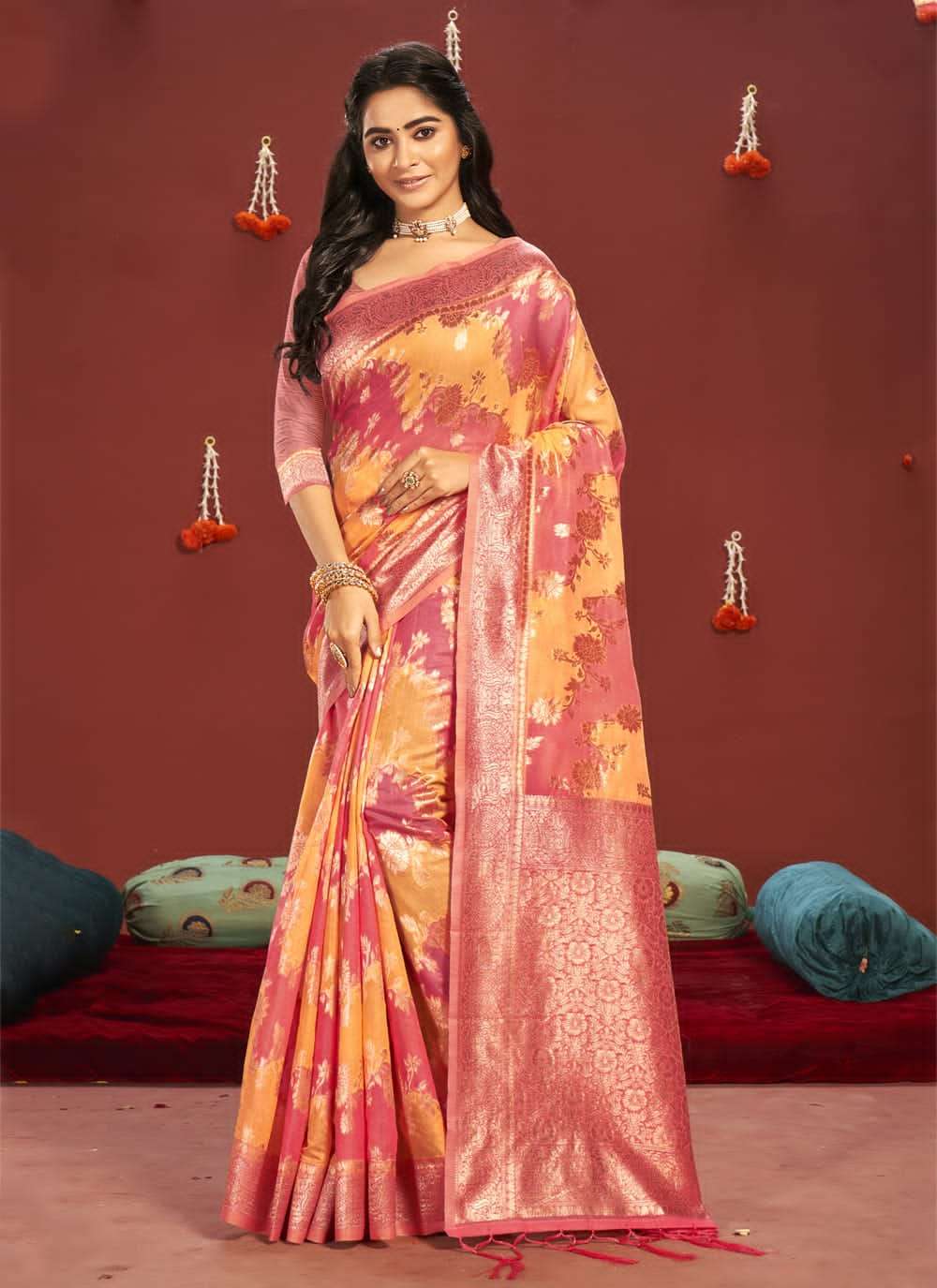 MAYTRI BY SANGAM PRINTS 1858 TO 1863 SERIES COTTON WORK SAREES