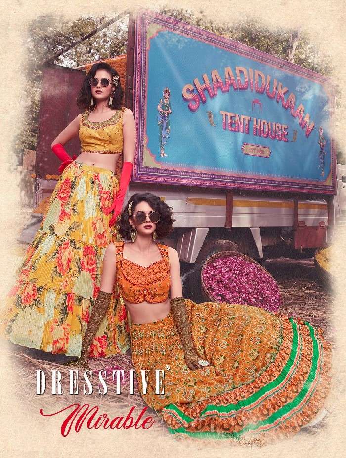 MIRABLE BY DRESSTIVE 4001 TO 4004 SERIES HEAVY DESIGNER GIRLISH LEHENGAS