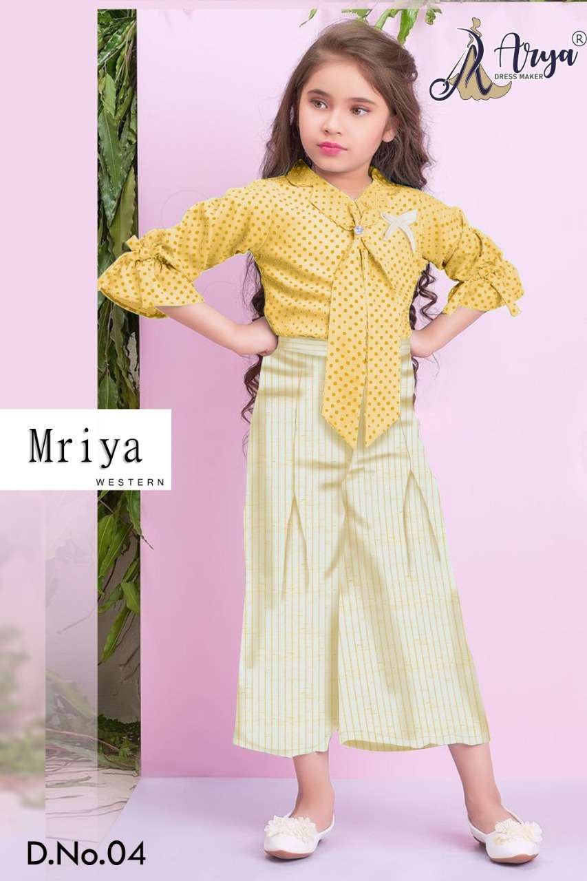 MRIYA BY ARYA DRESS MAKER 01 TO 06 SERIES FANCY POLYSTER KIDS TUNICS