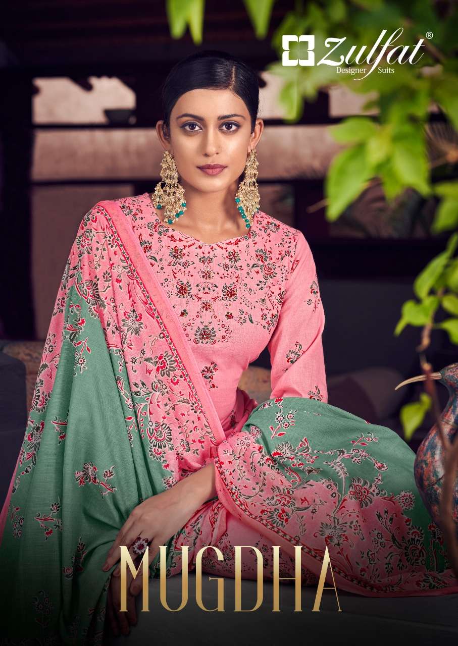 MUGDHA BY ZULFAT 440-001 TO 440-010 SERIES PURE COTTON SEQUANCE DRESSES