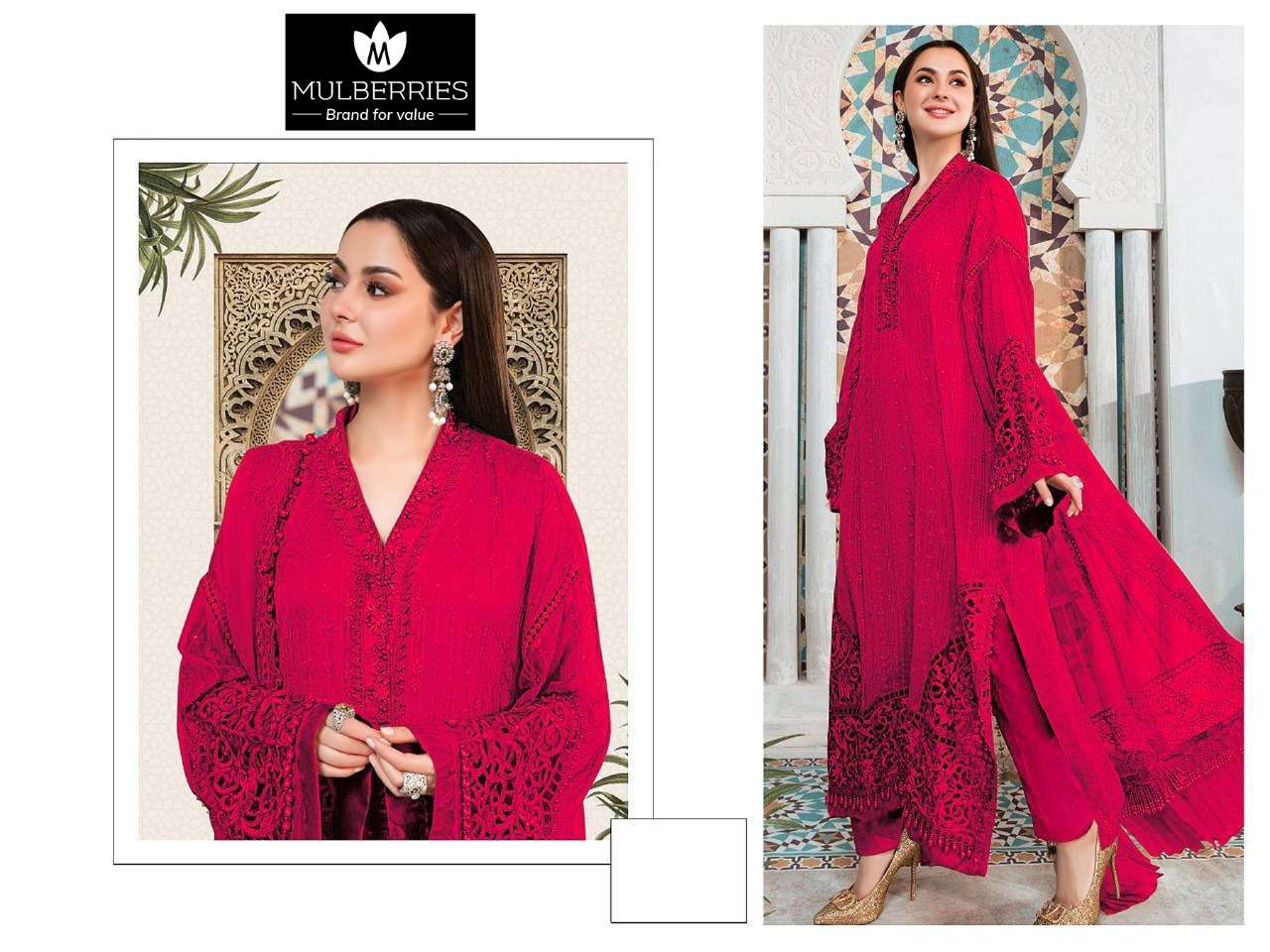 MULBERRIES HIT DESIGNS BY ASLIWHOLESALE FAUX GEORGETTE PAKISTANI DRESSES