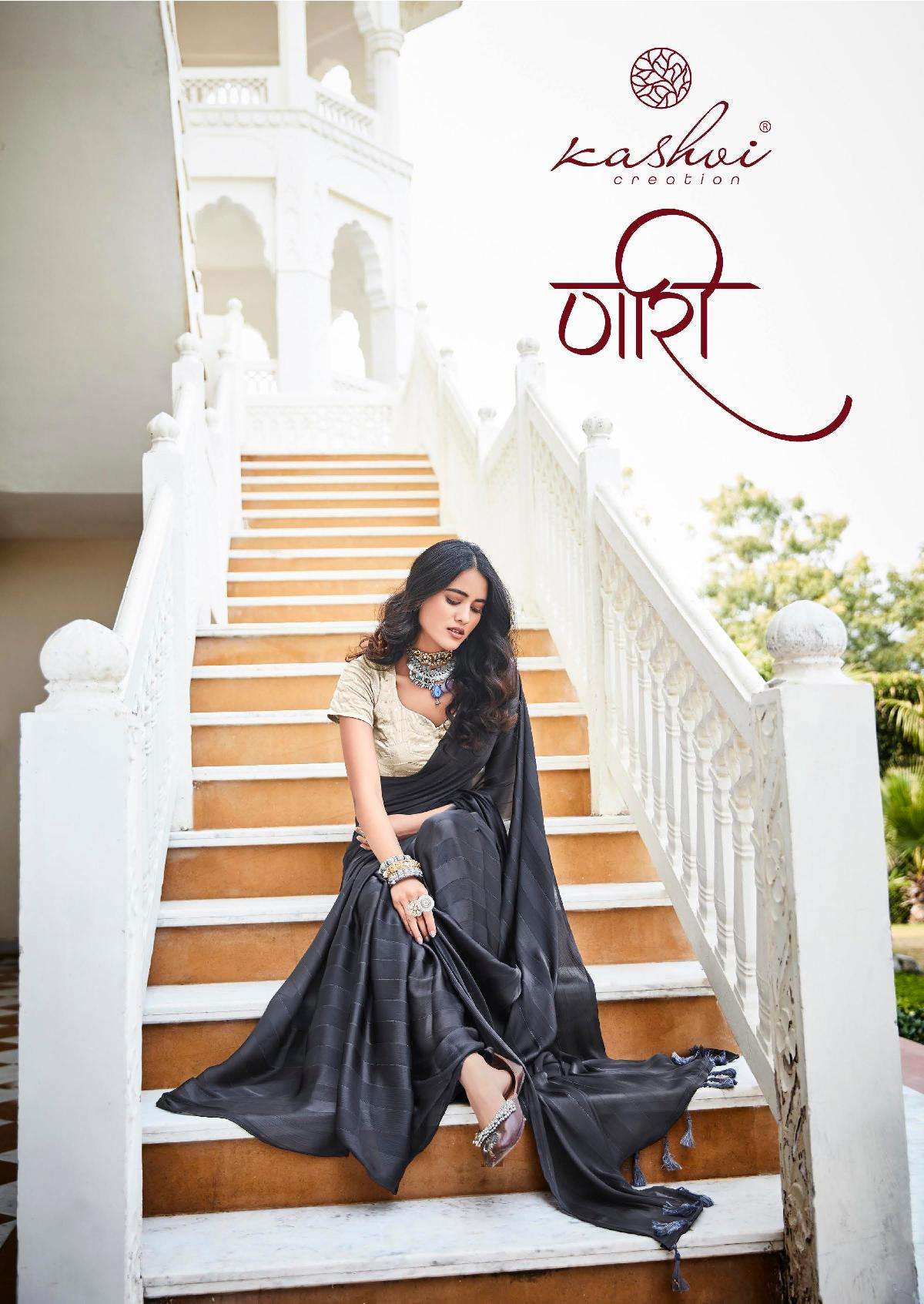 NAARI BY KASHVI CREATION 9001 TO 9010 SEIRES FANCY ZARI WORK SAREES