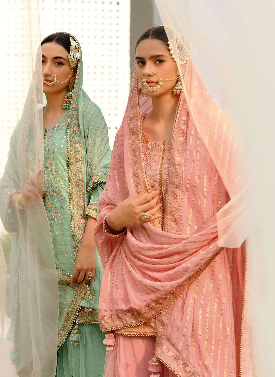 NOORANIYAT BY VARSHA 01 TO 04 SERIES SILK EMBROIDERY SHARARA DRESSES