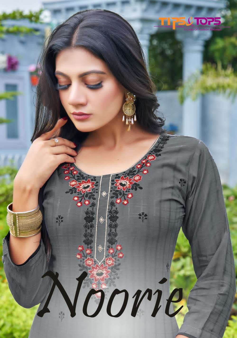 NOORIE BY TIPS AND TOPS 1001 TO 1006 SEIRIES RAYON EMBROIDERY KURTIS