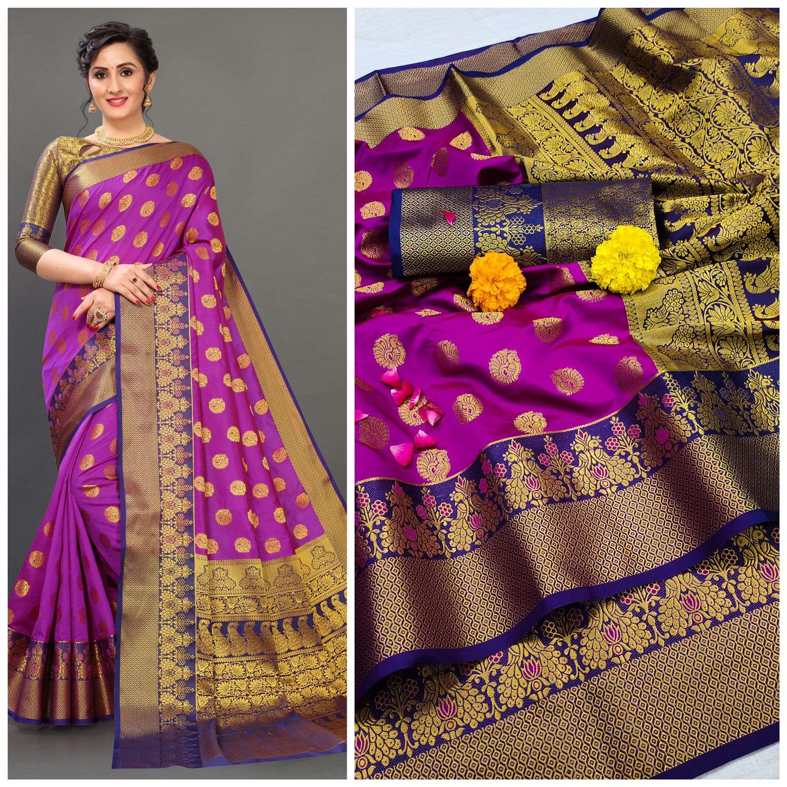 PADMAVATI-3185 BY ASLIWHOLESALE DESIGNER PURE LITCHI SILK SAREES