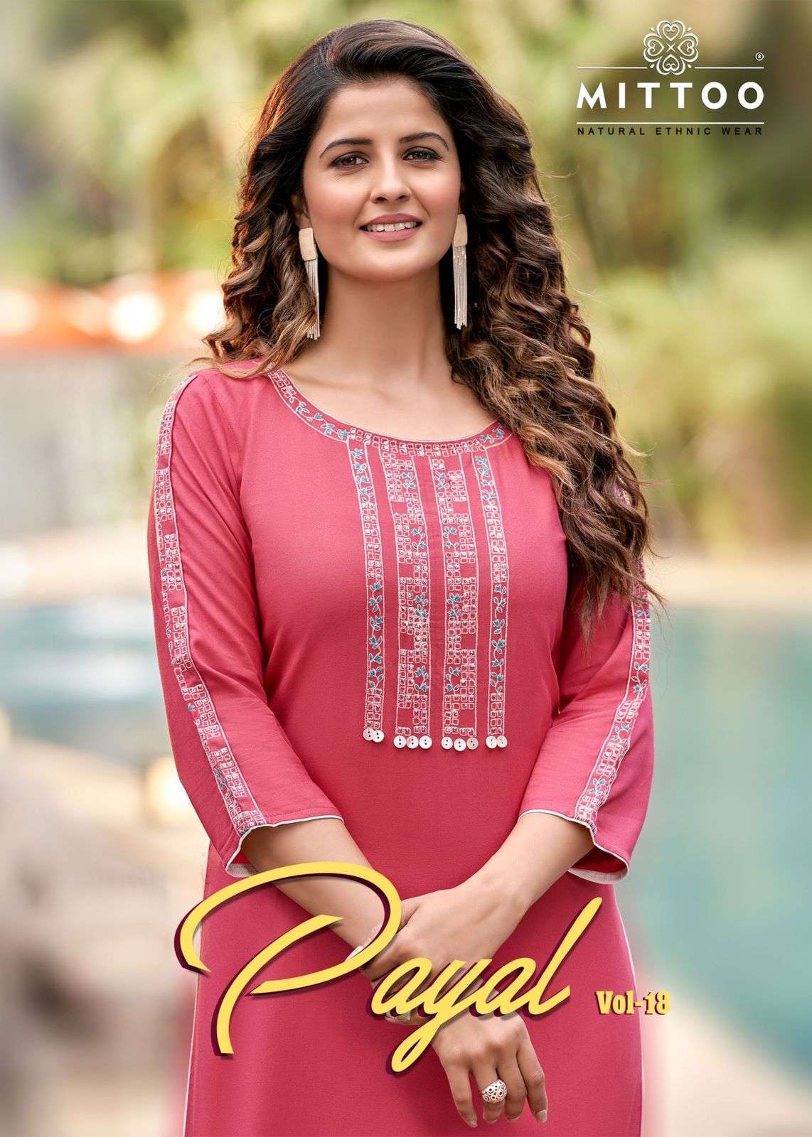 PAYAL VOL-18 BY MITTOO 255 TO 260 SERIES RAYON EMBROIDERY KURTIS