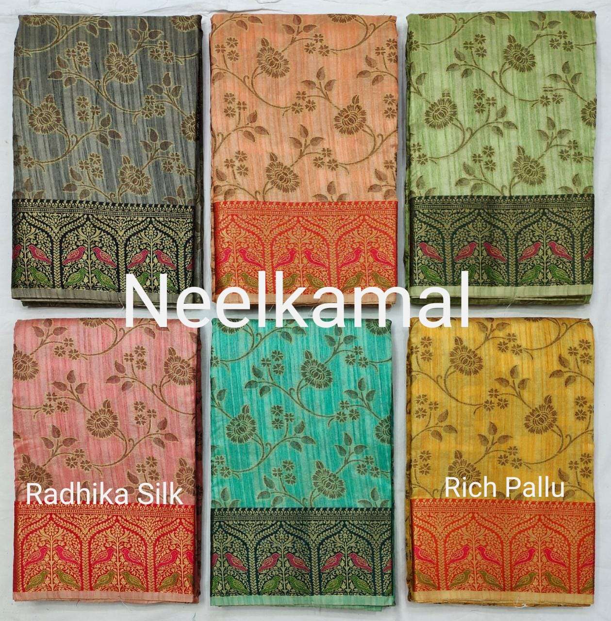 RADHIKA SILK VOL-1 BY NEELKAMAL SAREES INDIAN DESIGNER COTTON SAREES