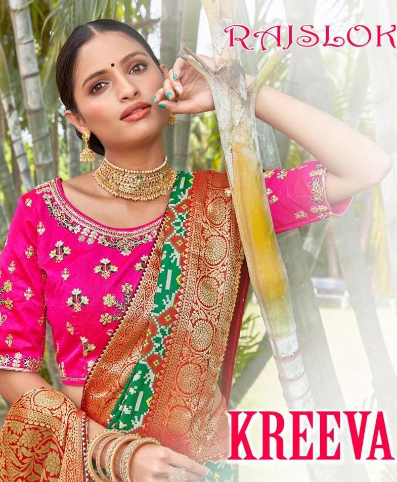 RAJSLOK KREEVA BY ASLIWHOLESALE 15021 TO 15026 SERIES DESIGNER SOFT SILK SAREES