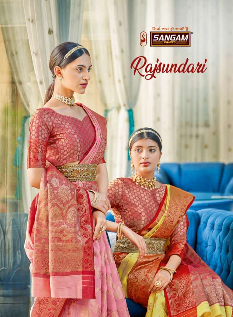 RAJSUNDARI BY SANGAM PRINTS 1001 TO 1006 SERIES DESIGNER COTTON SAREES