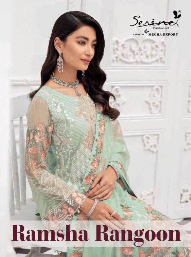 RAMSHA RANGOON BY SERENE 50001 TO 50005 SERIES FAUX GEORGETTE DRESSES