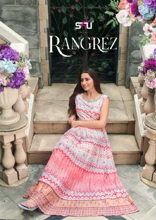 RANGREZ BY S4U 01 TO 05 SERIES CHINON PRINT GOWNS