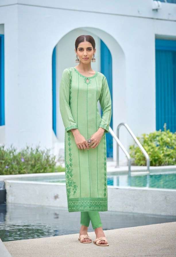 ROOH VOL-5 BY VAMIKA NX 1124 TO 1129 SERIES RAYON LAKHNOWI KURTIS