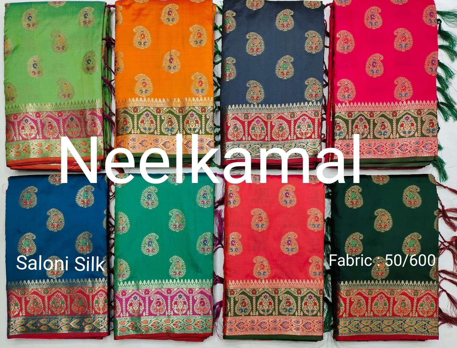 SALONI SILK VOL-1 BY NEELKAMAL SAREES INDIAN DESIGNER SILK SAREES