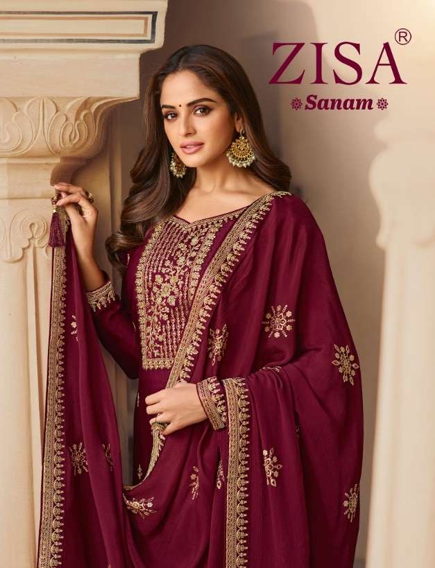 SANAM BY ZISA 13611 TO 13616 SERIES DOLA EMBROIDERY PUNJABI DRESSES