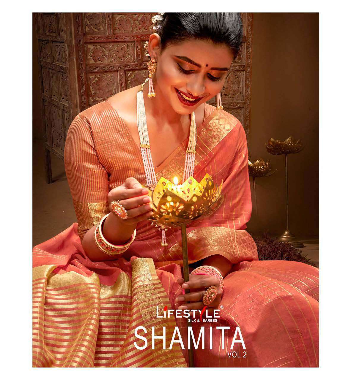 SHAMITA VOL-2 BY LIFESTYLE 80321 TO 80326 SERIES CHANDERI SILK SAREES