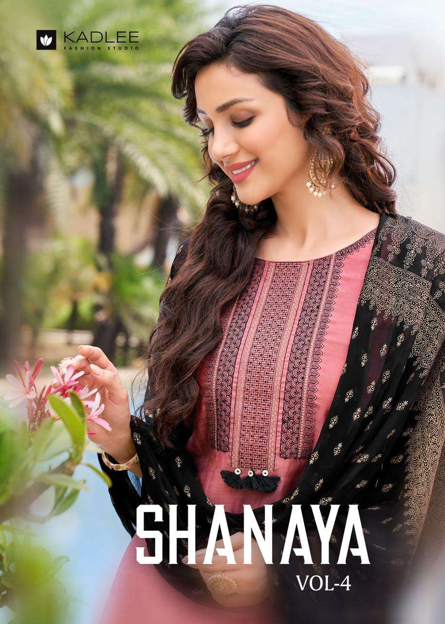 SHANAYA VOL-4 BY KADLEE 5019 TO 5024 SERIES VISCOSE EMBROIDERY STITCHED DRESSES