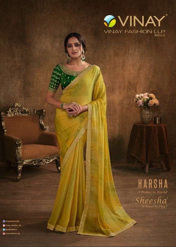 SHEESHA HARSHA BY VINAY FASHION 25261 TO 25268 SERIES CHIFFON SAREES