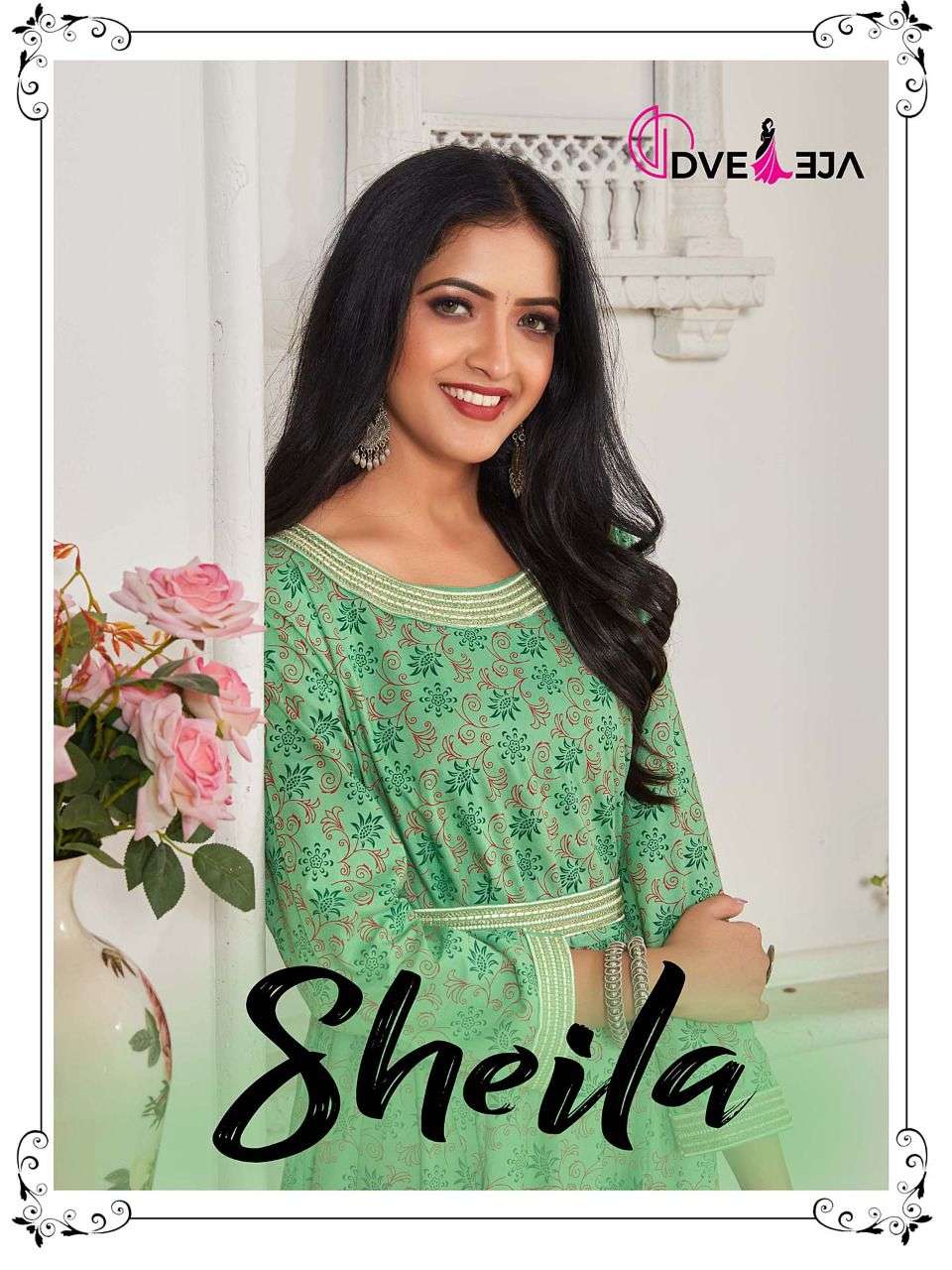 SHEILA BY DVEEJA 1001 TO 1006 SERIES RAYON PRINT EMBROIDERY GOWNS