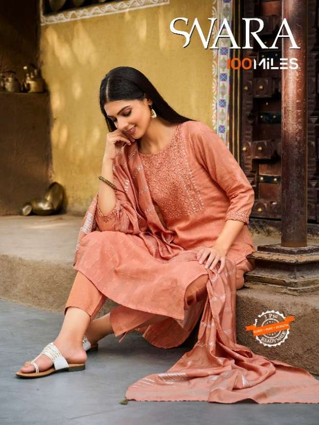 SWARA BY 100 MILES 01 TO 04 SERIES COTTON EMBROIDERY DRESSES