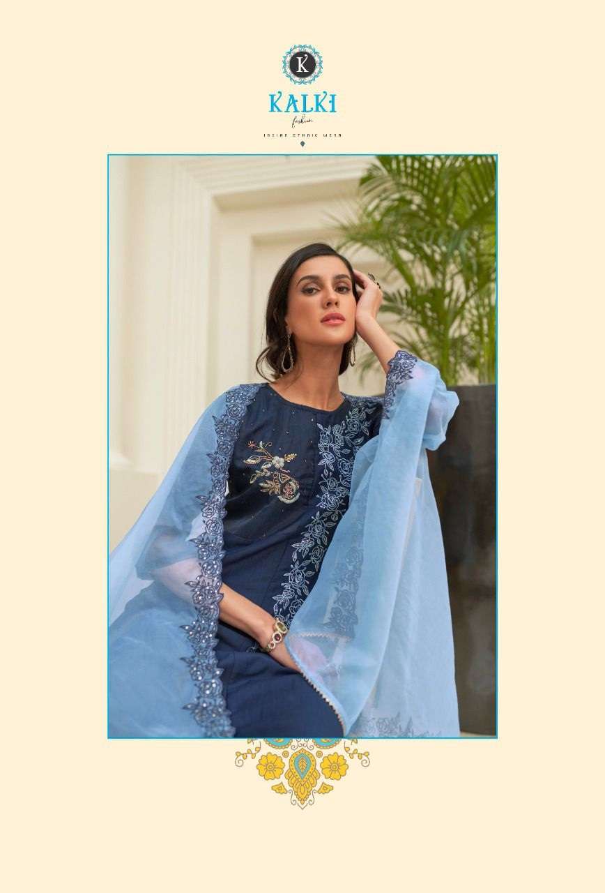 VATIKA BY KALKI FASHION 53001 TO 53006 SERIES VISCOSE SILK STITCHED DRESSES