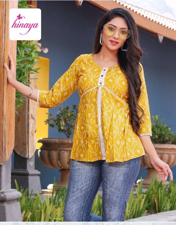 VOUGUE VOL-13 BY HINAYA 1001 TO 1008 SERIES RAYON PRINT TOPS