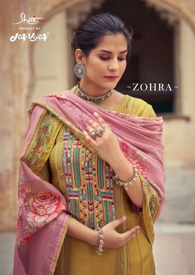 ZOHRA BY JAY VIJAY 2361 TO 2365 SERIES PURE SILK EMBROIDERY DRESSES