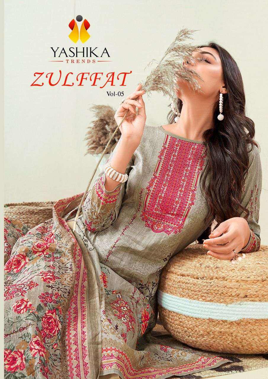 ZULFFAT VOL-5 BY YASHIKA TRENDS 1001 TO 1006 SERIES PURE LAWN DRESSES