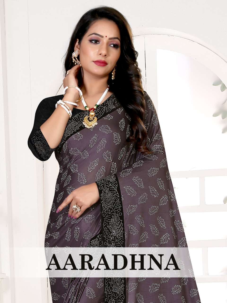 AARADHNA BY RONISHA FASHION DESIGNER LYCRA SIROWSKI WORK SAREES