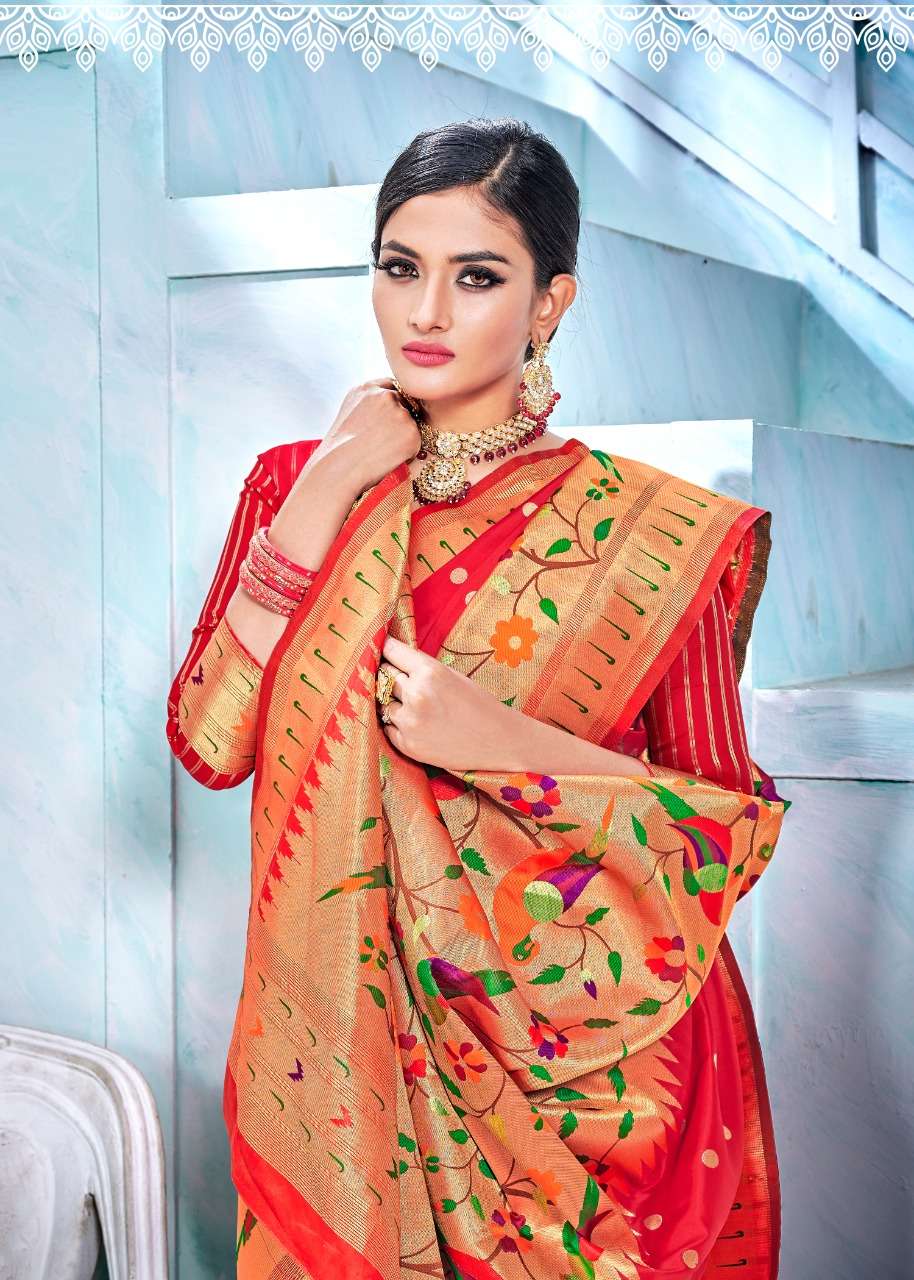 AARUSH SILK BY ASLIWHOLESALE DESIGNER PURE PAITHANI SILK SAREES