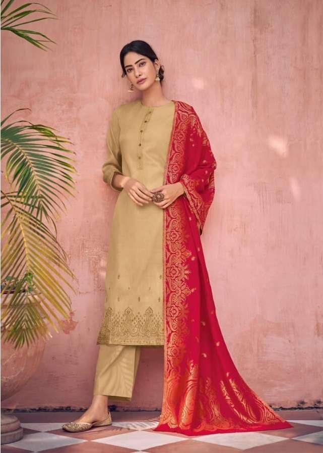 ABHA BY VARSHA 21 TO 23 SERIES TUSSER SILK WORK DRESSES