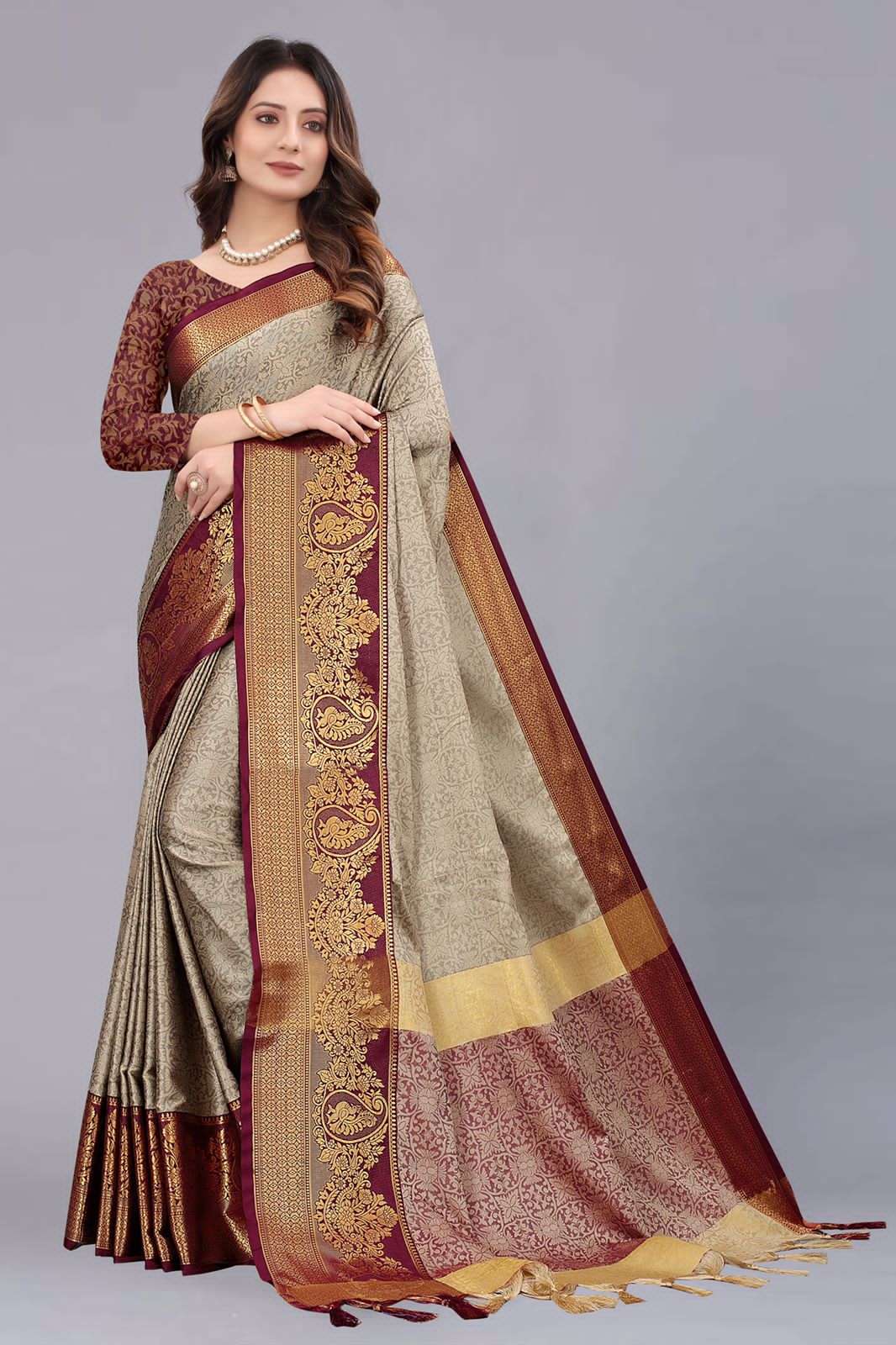 APEXA 4122 BY ASLIWHOLESALE DESIGNER HEAVY KASHMIRI COTTON SILK SAREES