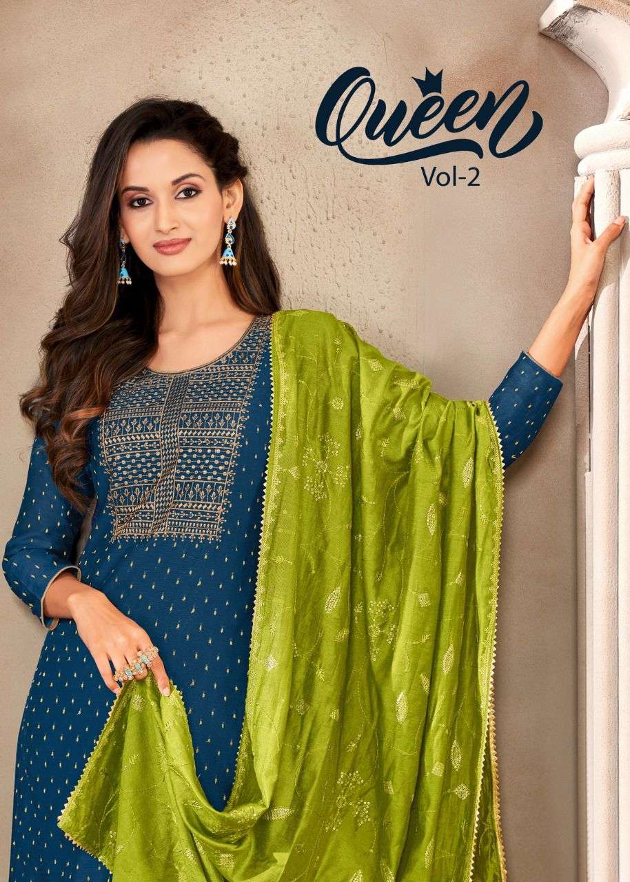 ARTIO QUEEN VOL-2 BY KAPIL TRENDZ 44001 TO 4406 SERIES MODAL SILK PRINT DRESSES