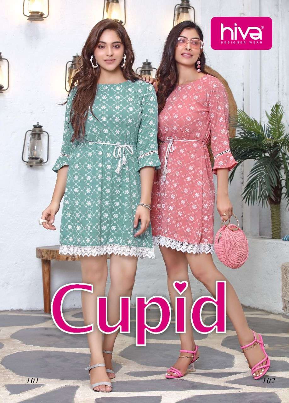 CUPID BY HIVA 101 TO 105 SERIES RAYON WRINKLE TOPS