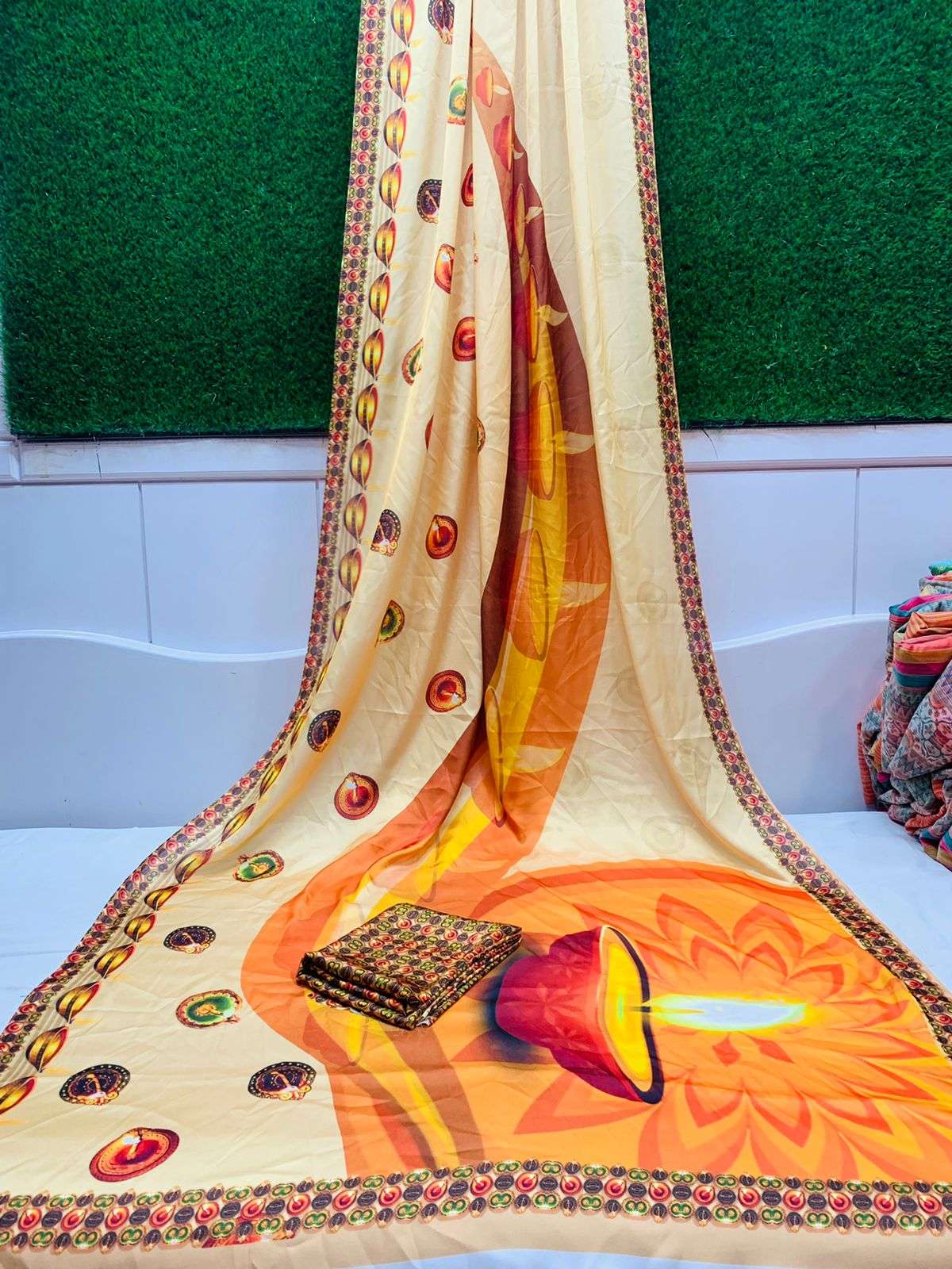 DIWALI SPECIAL BY ASLIWHOLESALE DESIGNER SATIN PRINT SAREES