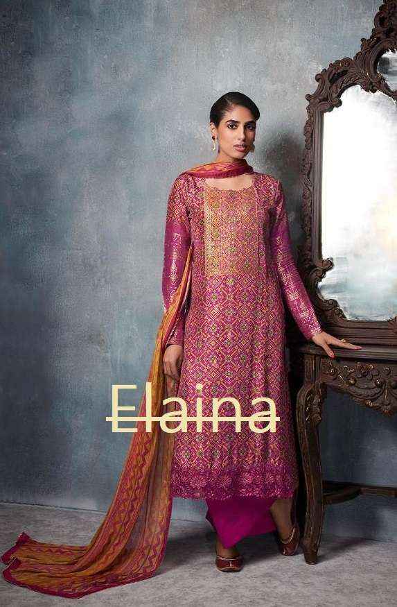 ELAINA BY OMTEX 171 TO 176 SERIES DESIGNER SILK JACQAURD DRESSES