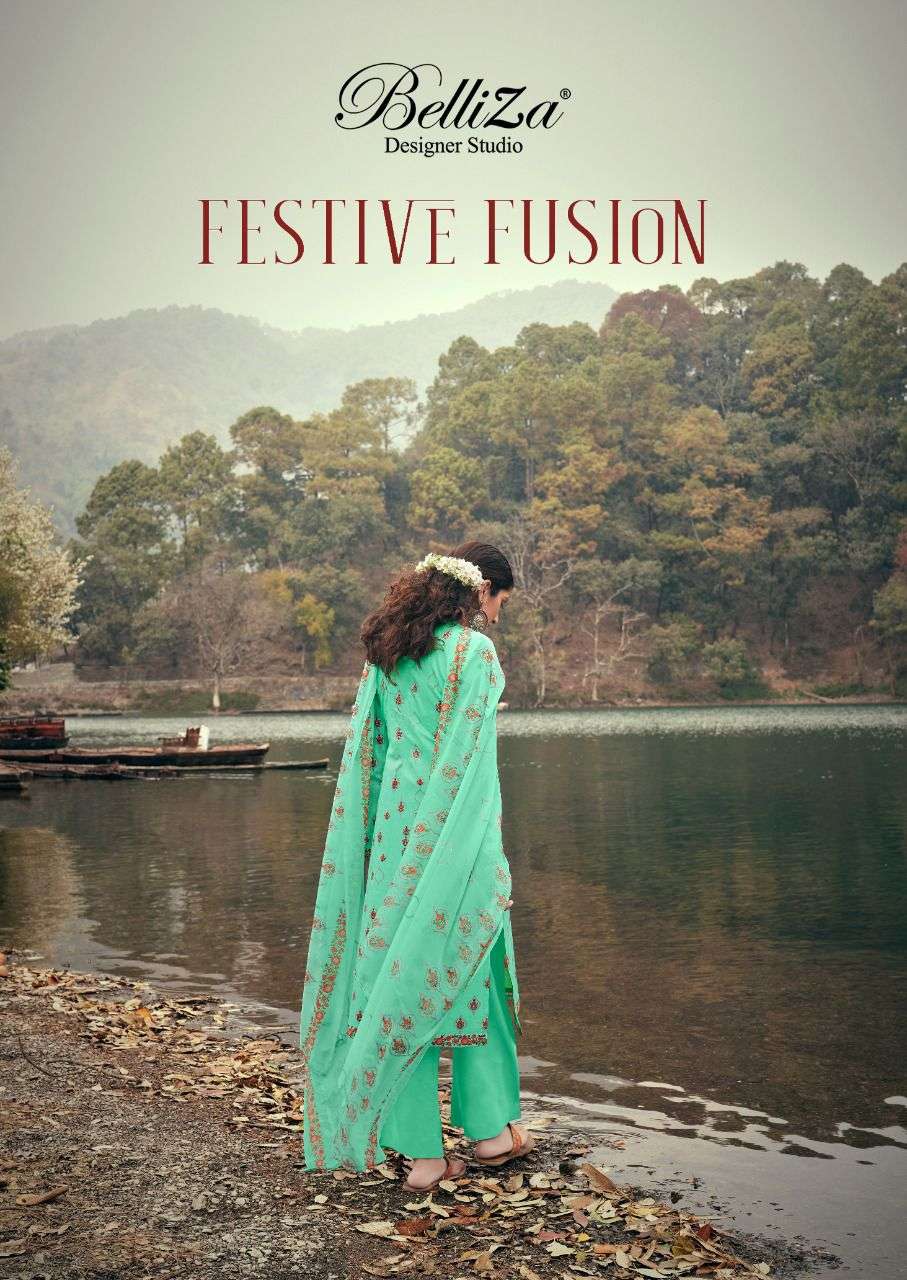 FESTIVE FUSION BY BELLIZA 532-001 TO 532-008 SERIES COTTON PRINT DRESSES