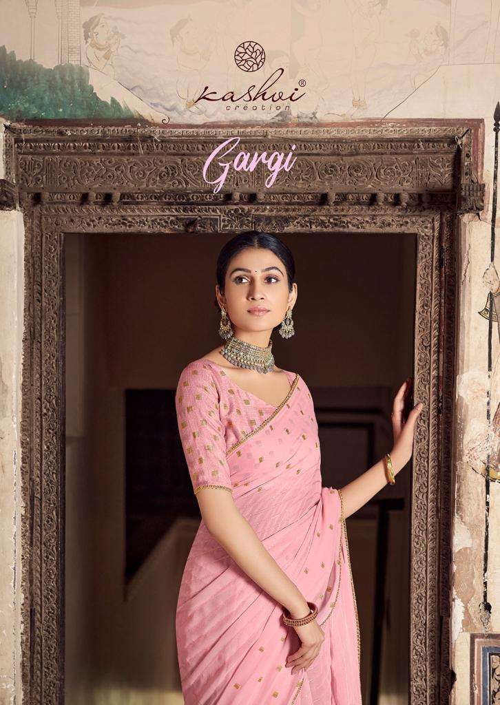 GARGI BY KASHVI CREATION 2621 TO 2630 SERIES GEORGETTE WORK SAREES