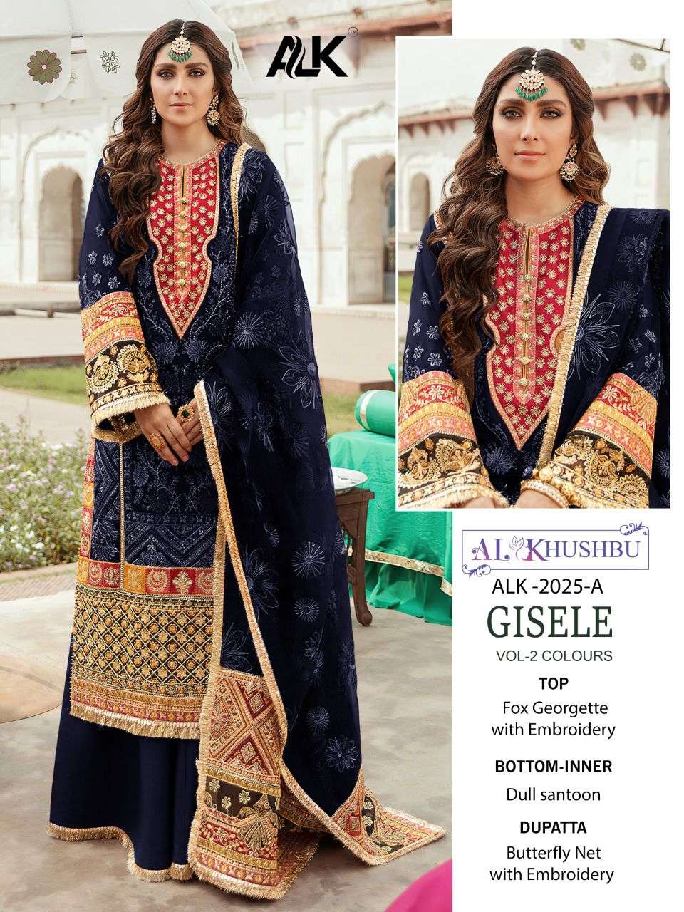 GISELE 2025 COLOURS BY AL KHUSHBU FAUX GEORGETTE EMBROIDERY DRESSES