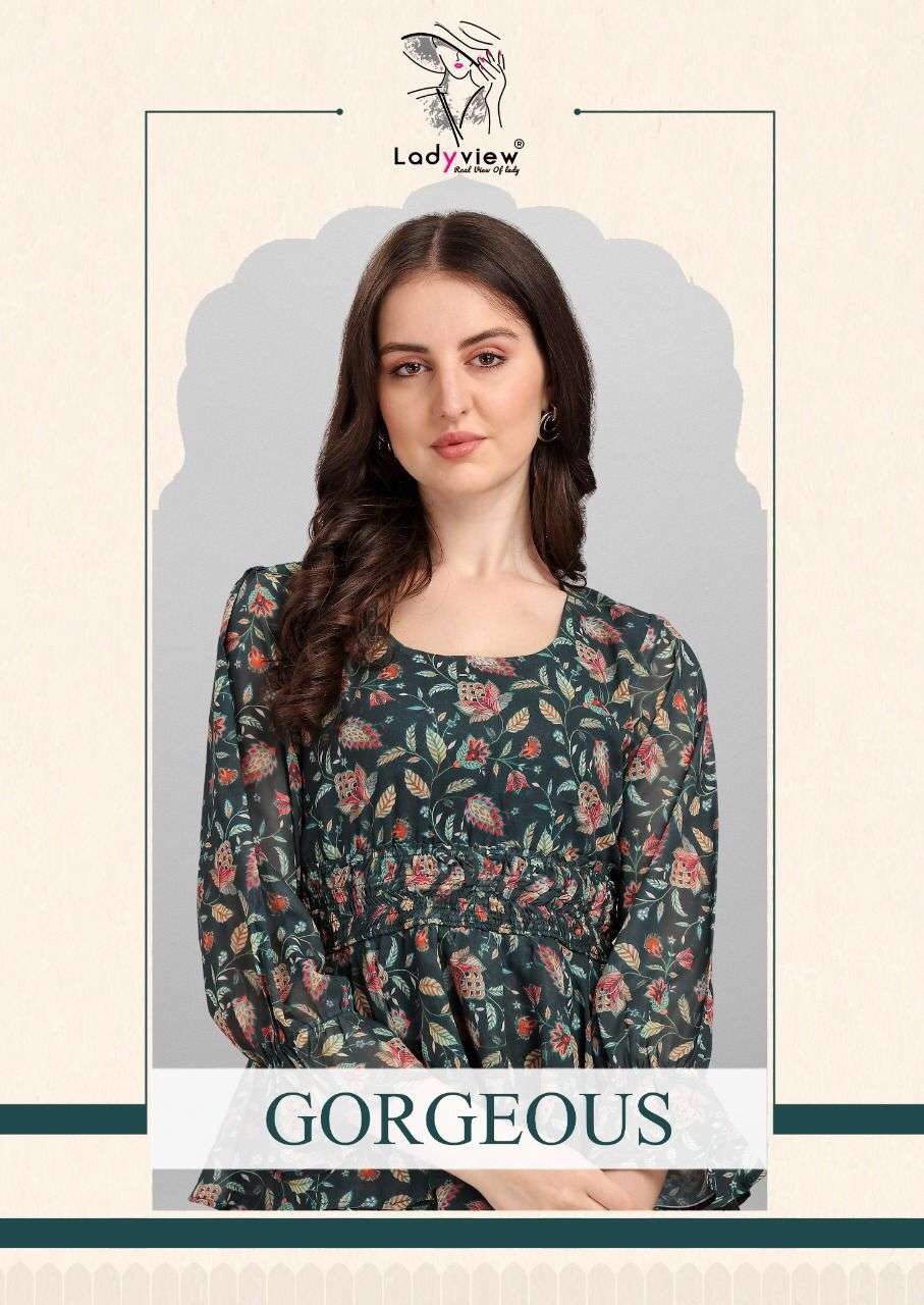 GORGEOUS BY LADYVIEW 258 TO 261 SERIES GEORGETTE PRINT TOPS