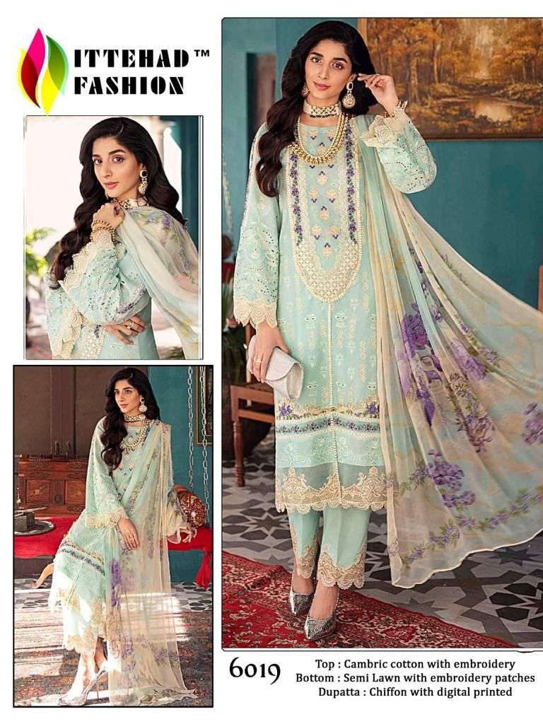 ITTEHAD 6019 HIT DESIGN BY ITTEHAD FASHION COTTON EMBROIDERY DRESS