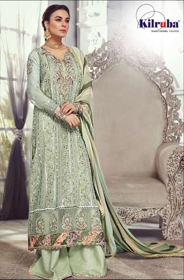 K-218 HITS BY KILRUBA GEORGETTE EMBROIDERY PAKISTANI DRESSES