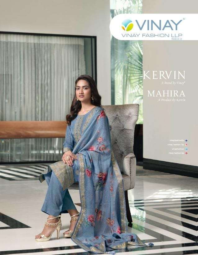 KERVIN MAHIRA BY VINAY FASHION 60811 TO 60817 SERIES DESIGNER MUSLIN DRESSES