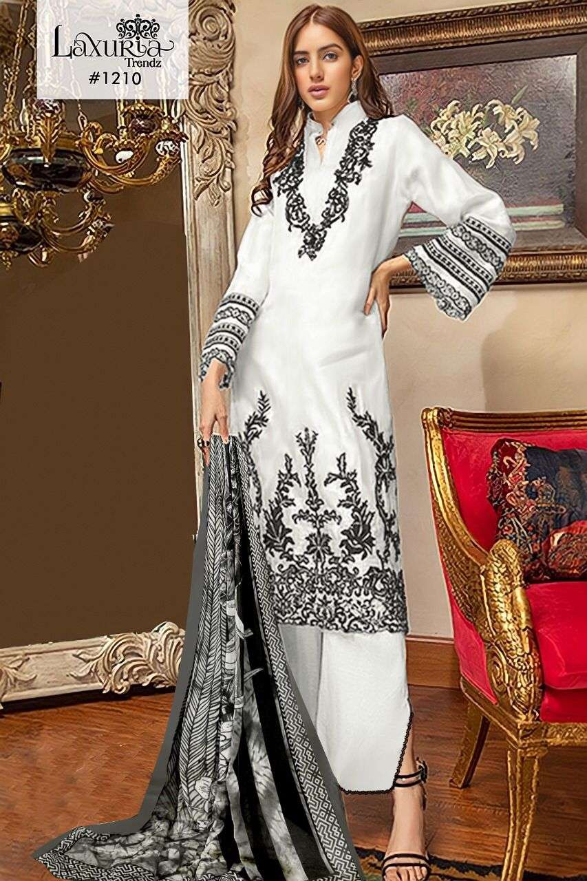 LAXURIA 1210 HIT DESIGN BY LAXURIA TRENDZ FAUX GEORGETTE EMBROIDERY DRESS