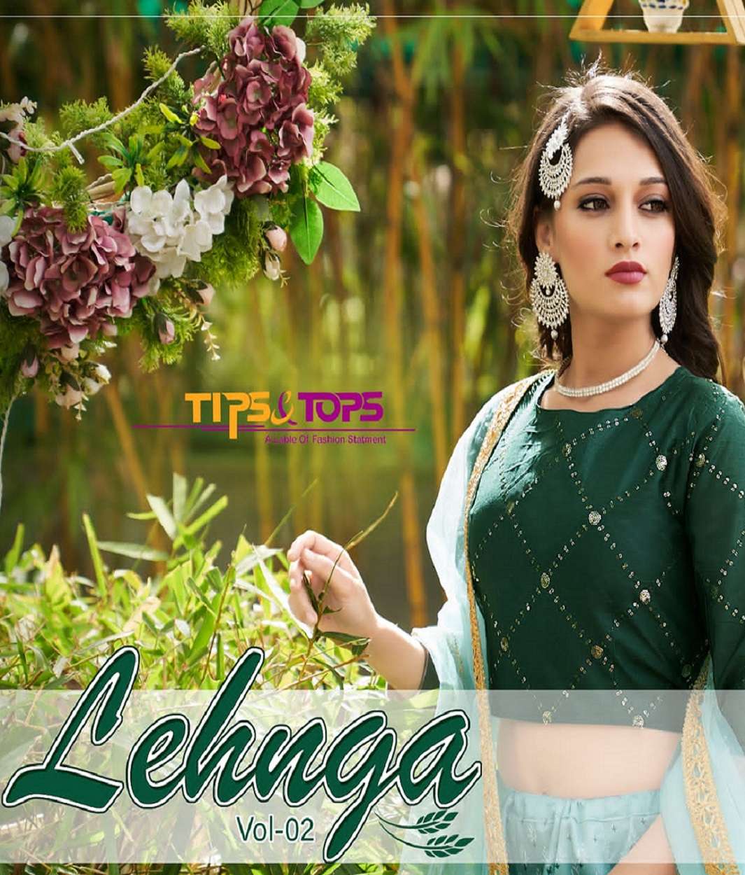 LEHNGA VOL-2 BY TIPS & TOPS PREMIUM VISCOSE CHANDERI WORK LEHENGAS