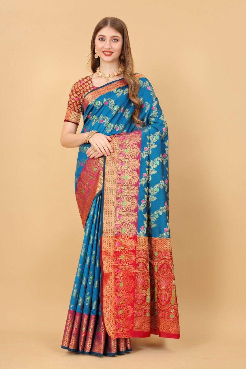 LERIYA 4145 BY ASLIWHOLESALE DESIGNER SOFT LITCHI SILK SAREES