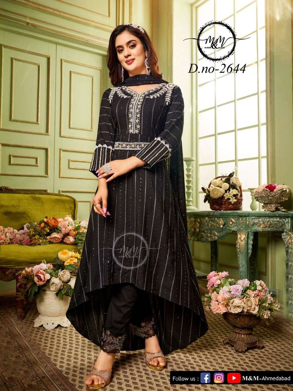 M&M 2644 BY M&M DESIGNER STITCHED ANARKALI DRESSES